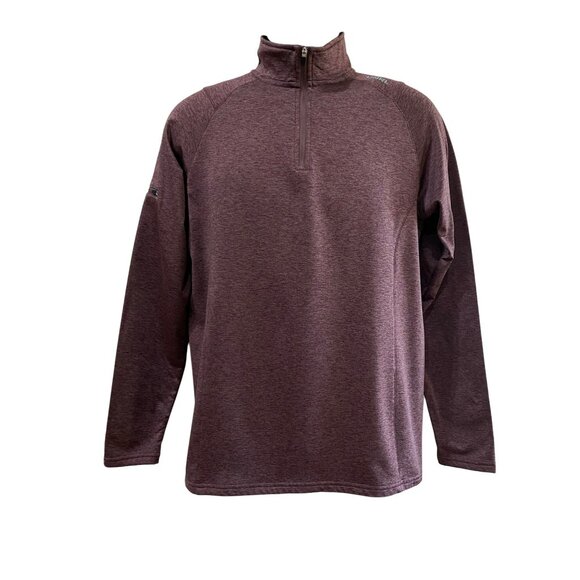 UNRL Elite Mens Maroon Quarter-Zip Pullover  92% Polyester & 8% Spandex  Long Sl - Picture 1 of 6
